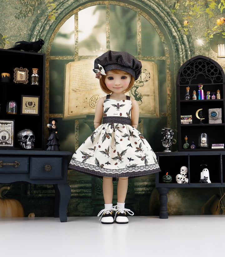 Steampunk Bats - dress with saddle shoes for Ruby Red Fashion Friends doll
