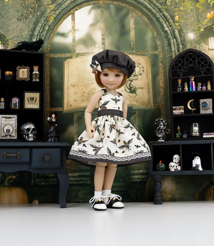 Steampunk Bats - dress with saddle shoes for Ruby Red Fashion Friends doll