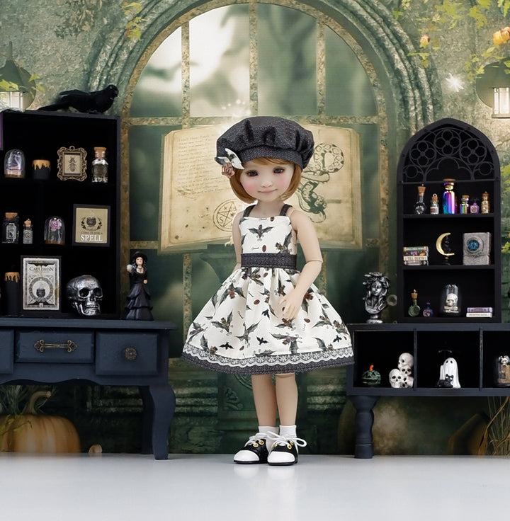 Steampunk Bats - dress with saddle shoes for Ruby Red Fashion Friends doll