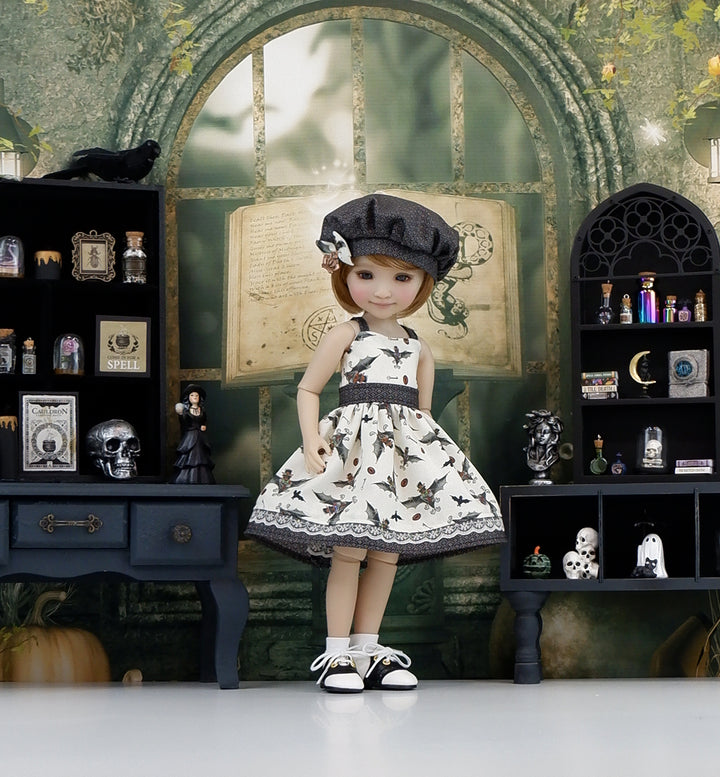 Steampunk Bats - dress with saddle shoes for Ruby Red Fashion Friends doll