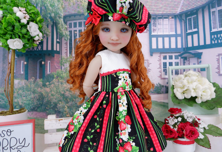 Strawberry Fields - dress and shoes for Ruby Red Fashion Friends doll