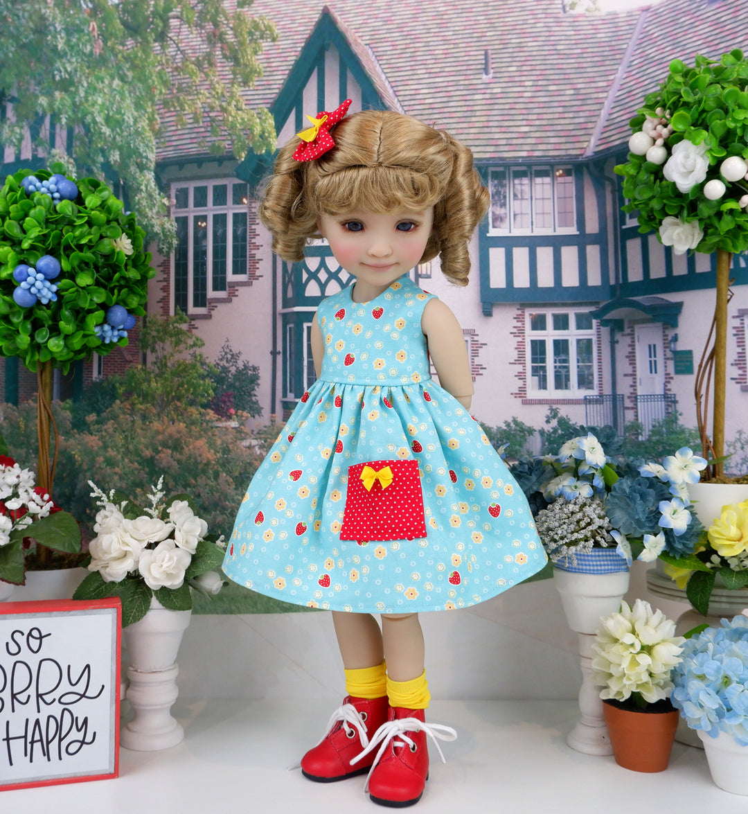 Strawberry Garden - dress with boots for Ruby Red Fashion Friends doll