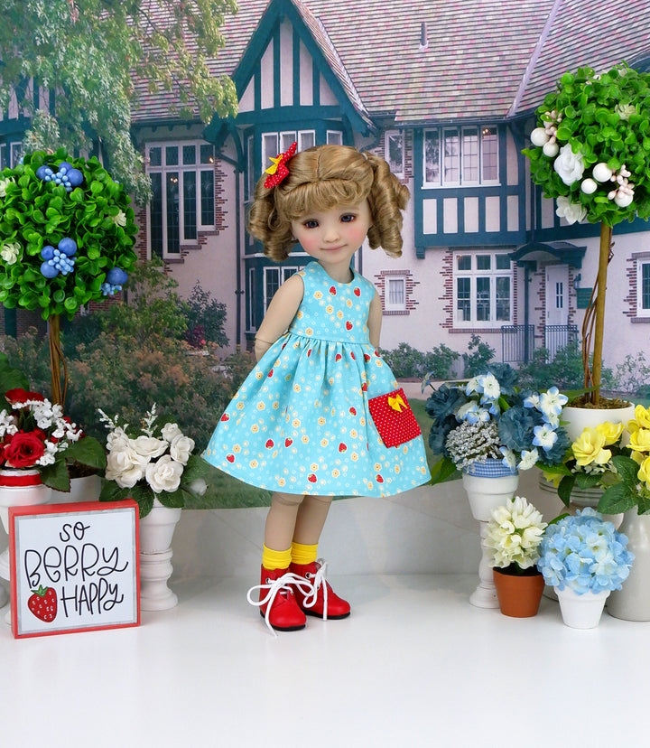 Strawberry Garden - dress with boots for Ruby Red Fashion Friends doll