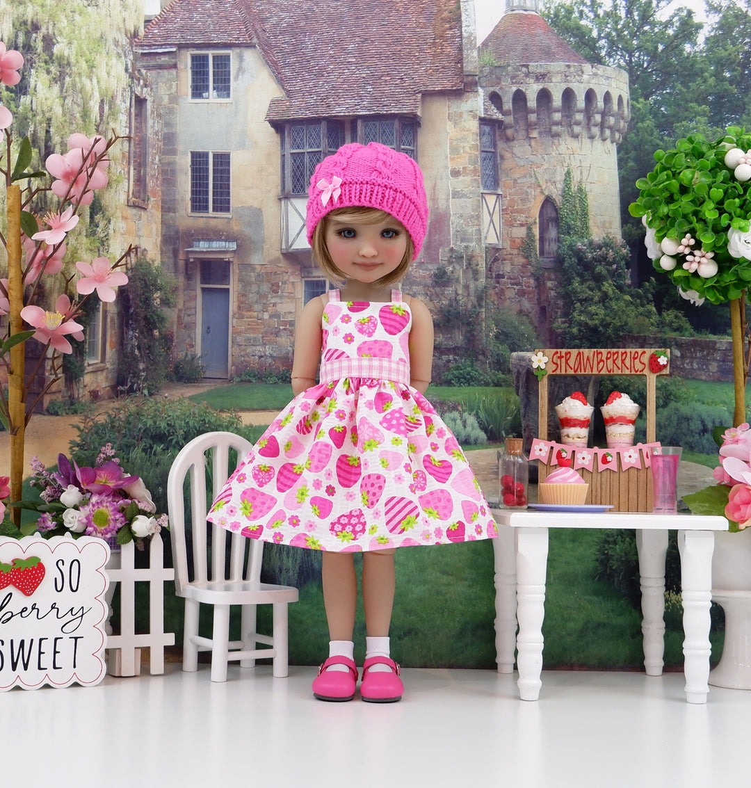 Strawberry Sweets - dress, sweater and shoes for Ruby Red Fashion Friends doll