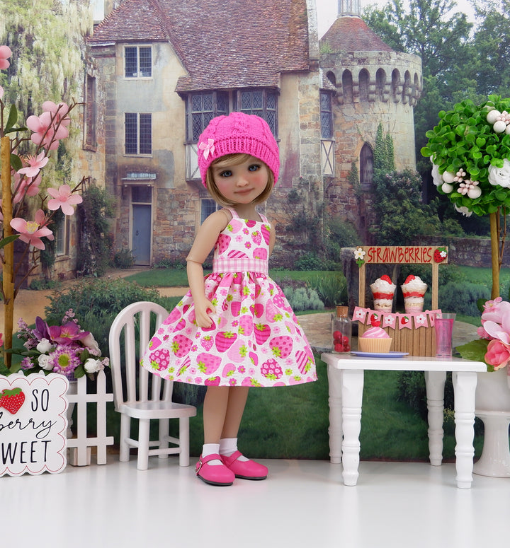 Strawberry Sweets - dress, sweater and shoes for Ruby Red Fashion Friends doll