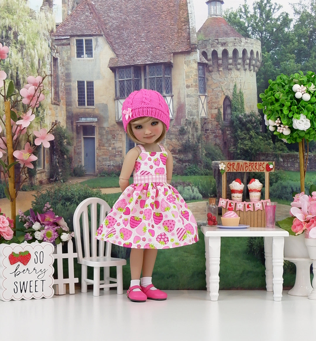 Strawberry Sweets - dress, sweater and shoes for Ruby Red Fashion Friends doll