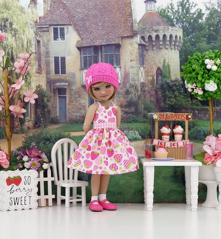 Strawberry Sweets - dress, sweater and shoes for Ruby Red Fashion Friends doll