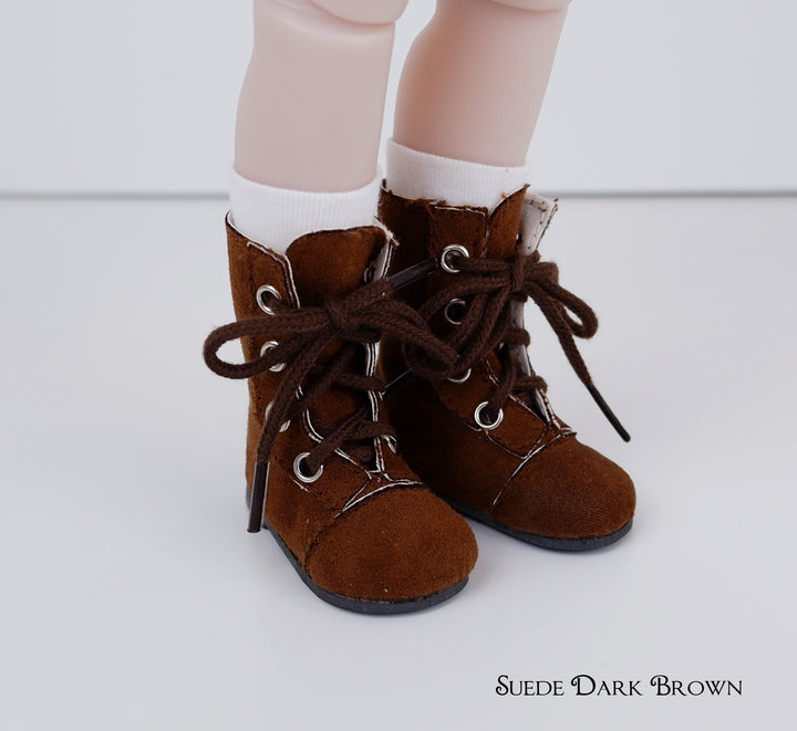 Mid Calf Lace Up Boots - 58mm - Fashion Friends doll shoes