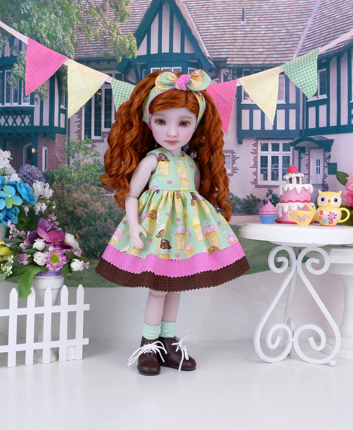 Sugar Cone - dress and boots for Ruby Red Fashion Friends doll
