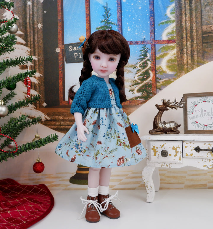 Sugar Pine - dress with sweater & boots for Ruby Red Fashion Friends doll