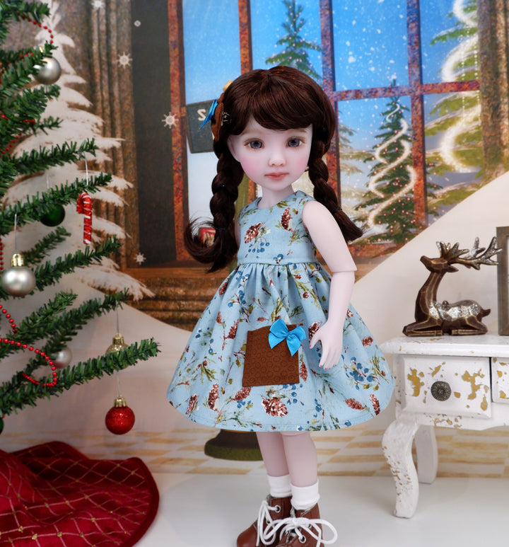 Sugar Pine - dress with sweater & boots for Ruby Red Fashion Friends doll