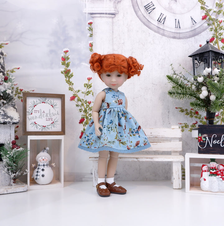 Sugar Pine - dress and shoes for Ruby Red Siblies doll