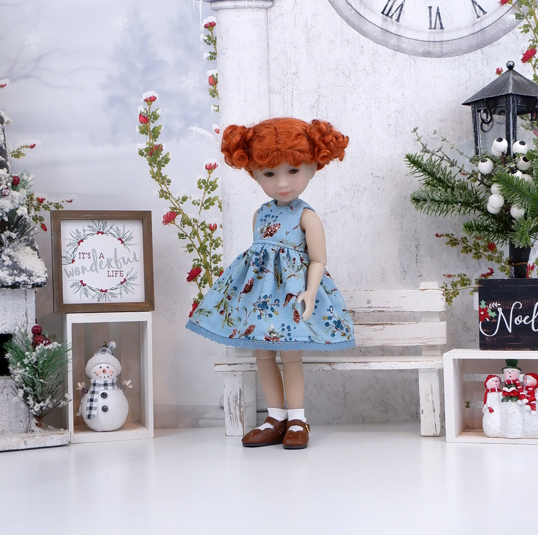 Sugar Pine - dress and shoes for Ruby Red Siblies doll