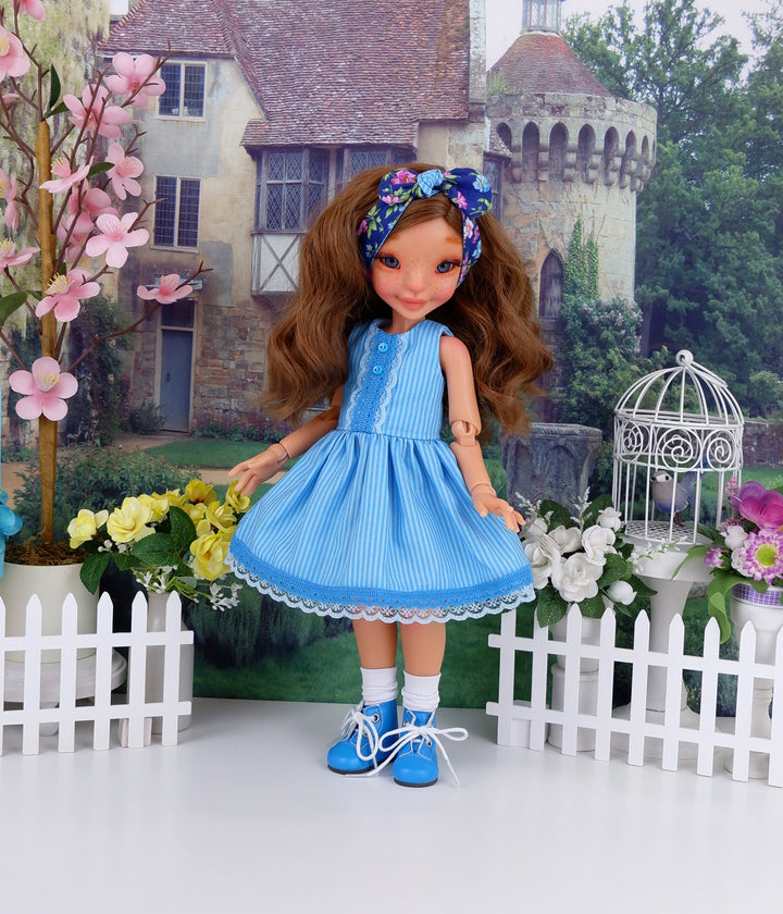 Summer Evening - dress and blazer with boots for Anderson Art Doll BJD