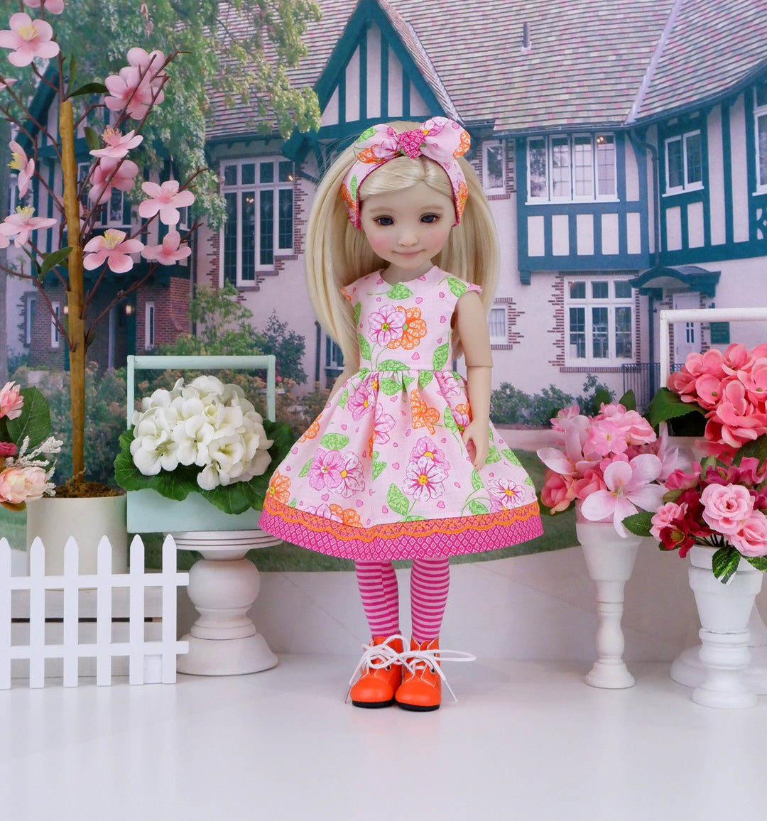 Summer Garden - dress with boots for Ruby Red Fashion Friends doll