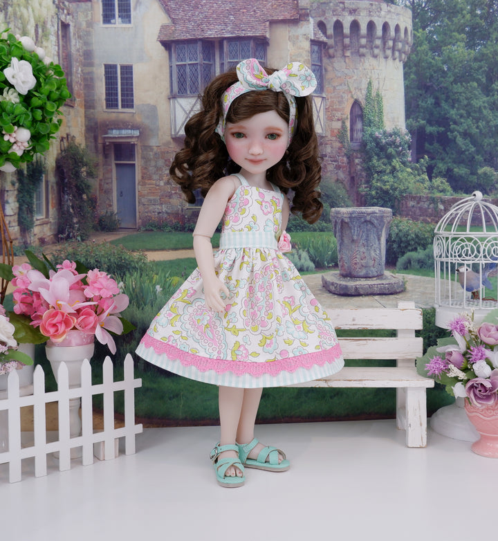 Summer Paisley - dress with sandals for Ruby Red Fashion Friends doll