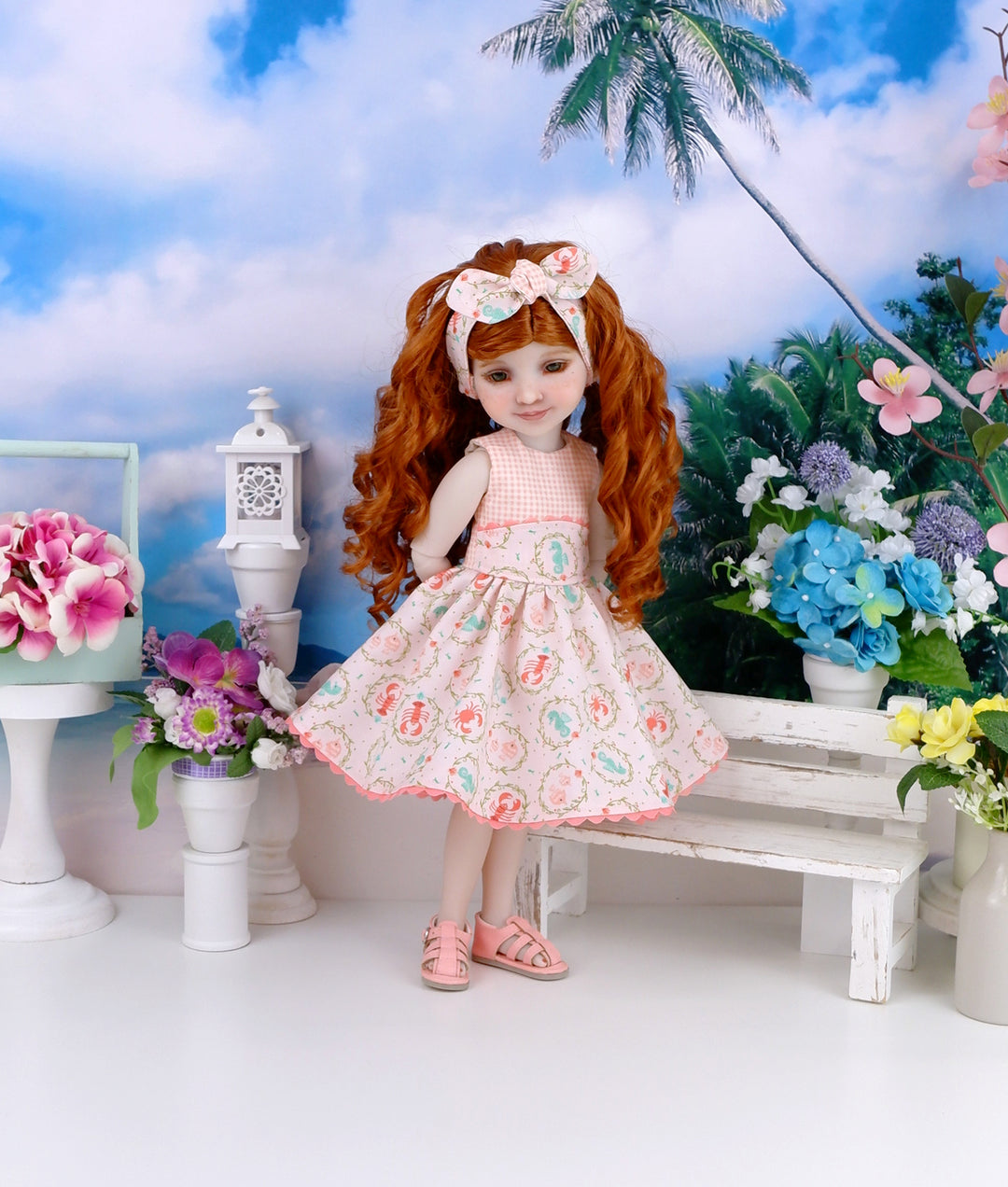 Summer Sealife - dress and sandals for Ruby Red Fashion Friends doll