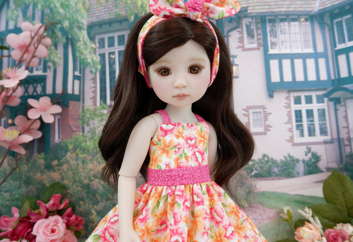 Summer Sunrise - dress with sandals for Ruby Red Fashion Friends doll