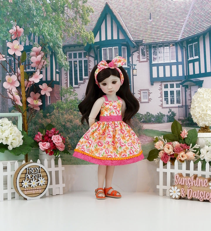Summer Sunrise - dress with sandals for Ruby Red Fashion Friends doll