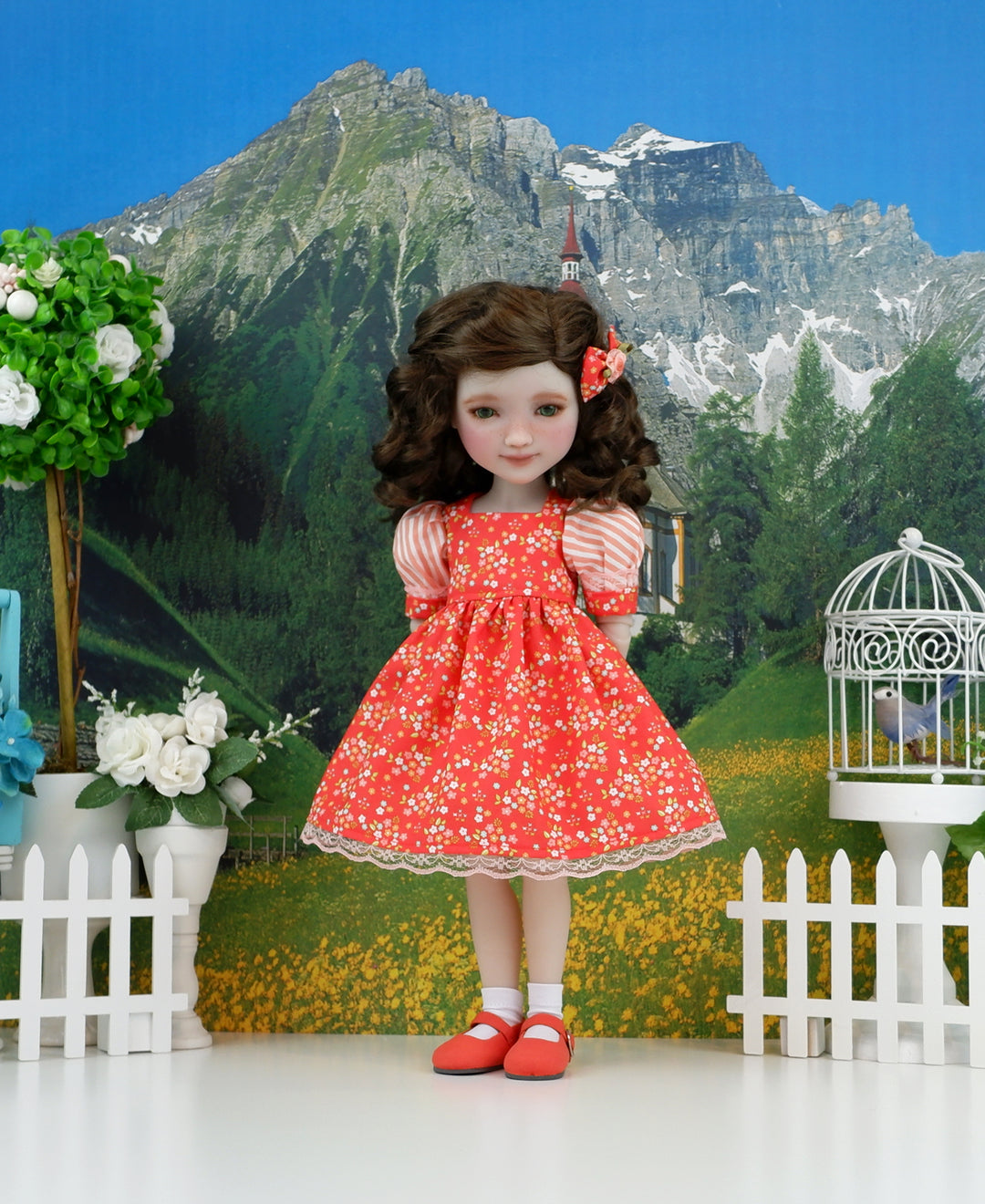 Summer Tangerine - dress and shoes for Ruby Red Fashion Friends doll