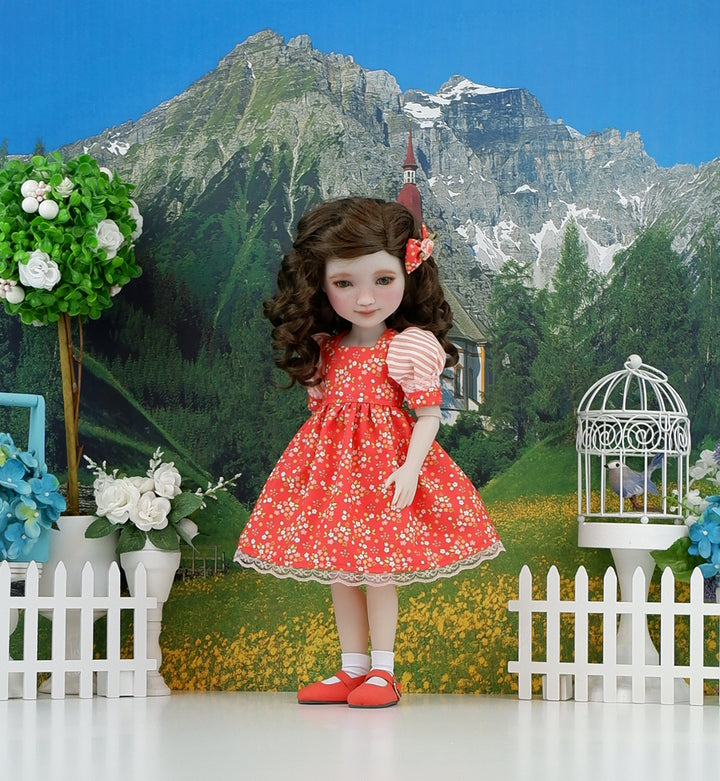 Summer Tangerine - dress and shoes for Ruby Red Fashion Friends doll