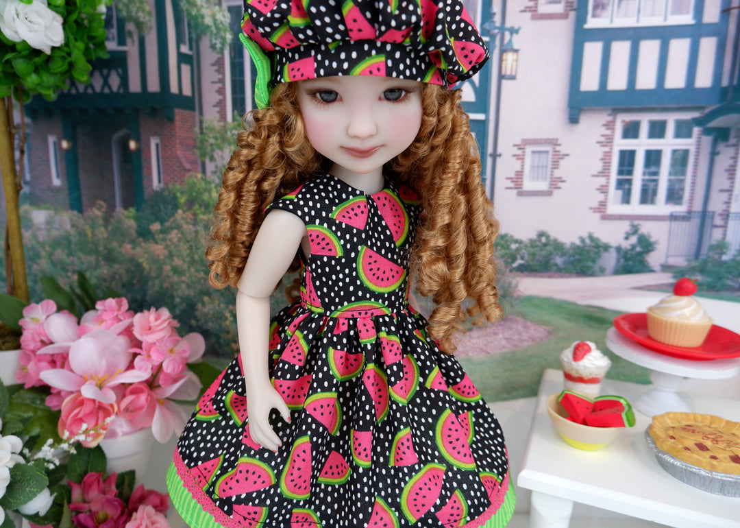 Summer Watermelon - dress with sandals for Ruby Red Fashion Friends doll