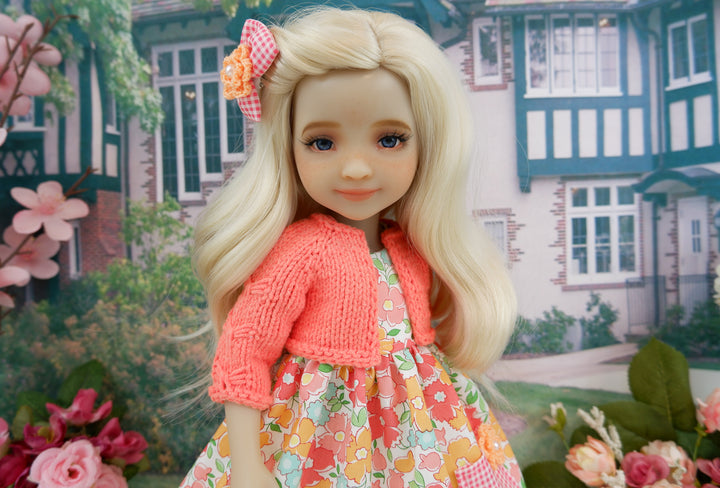 Summertime Blooms - dress with sweater & boots for Ruby Red Fashion Friends doll