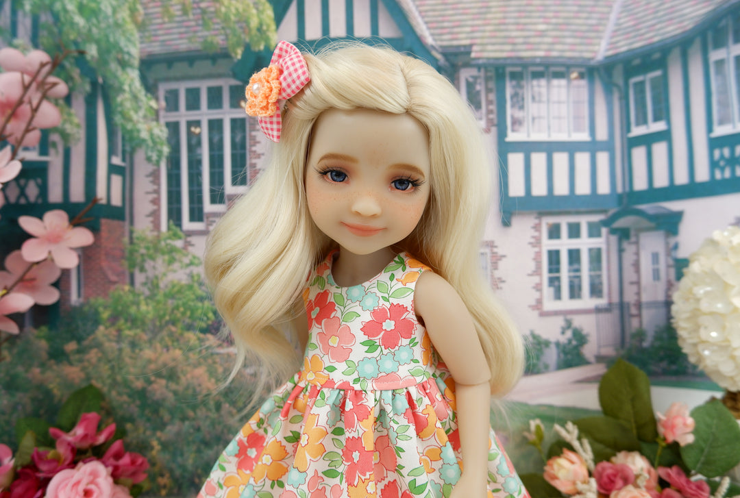 Summertime Blooms - dress with sweater & boots for Ruby Red Fashion Friends doll