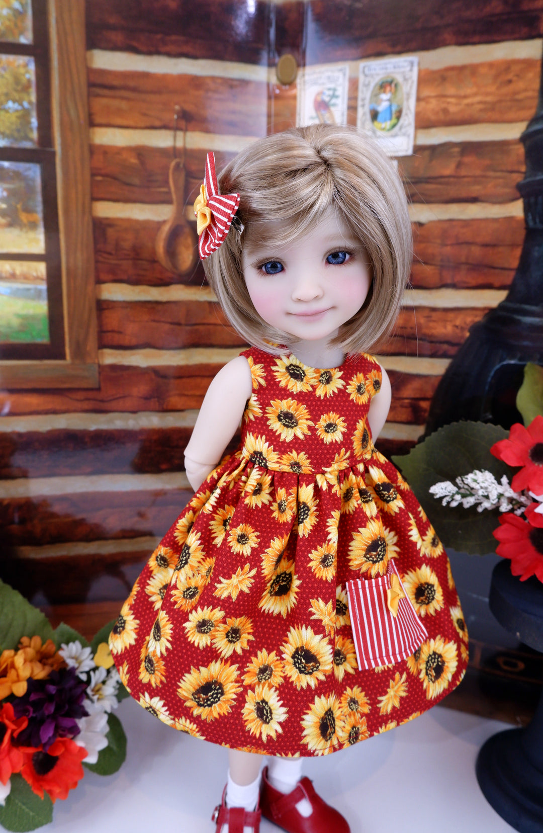 Sunflower Field - dress with shoes for Ruby Red Fashion Friends doll