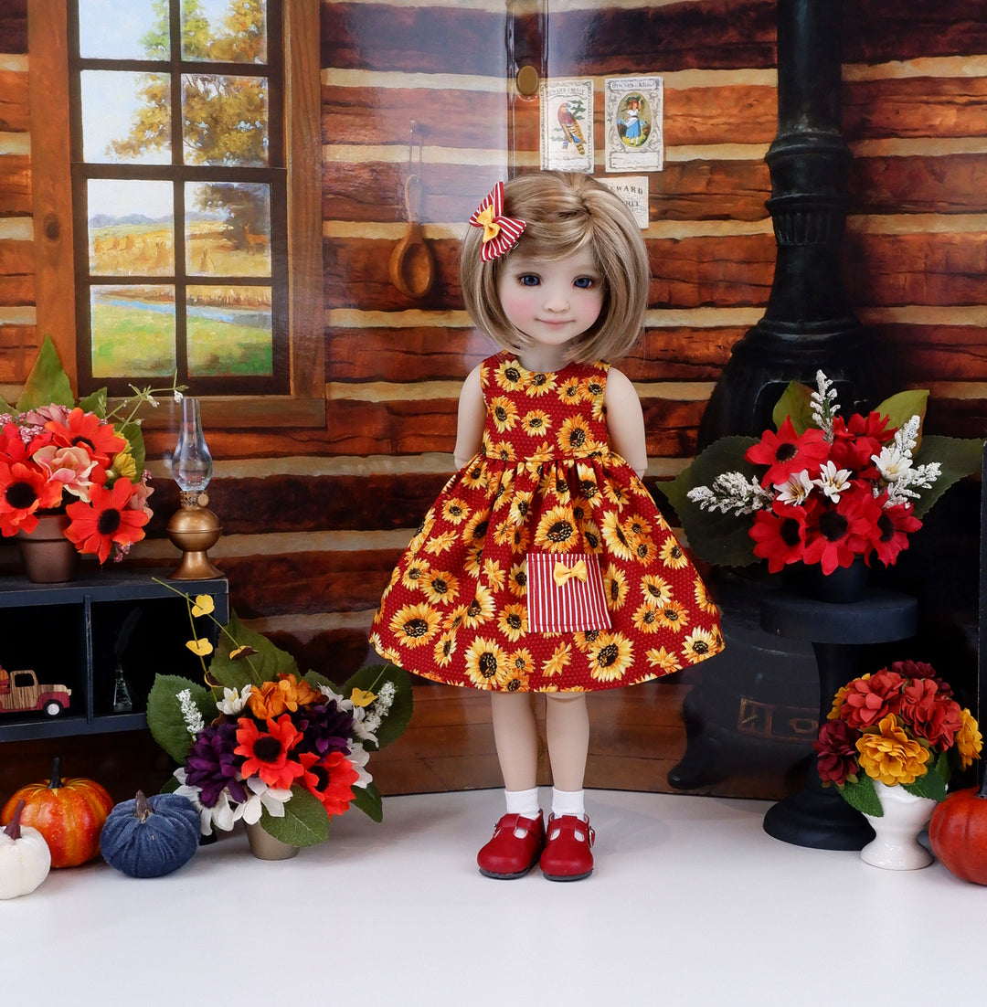 Sunflower Field - dress with shoes for Ruby Red Fashion Friends doll