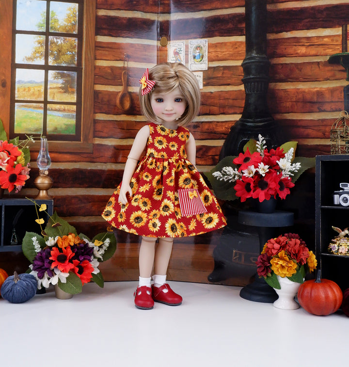 Sunflower Field - dress with shoes for Ruby Red Fashion Friends doll