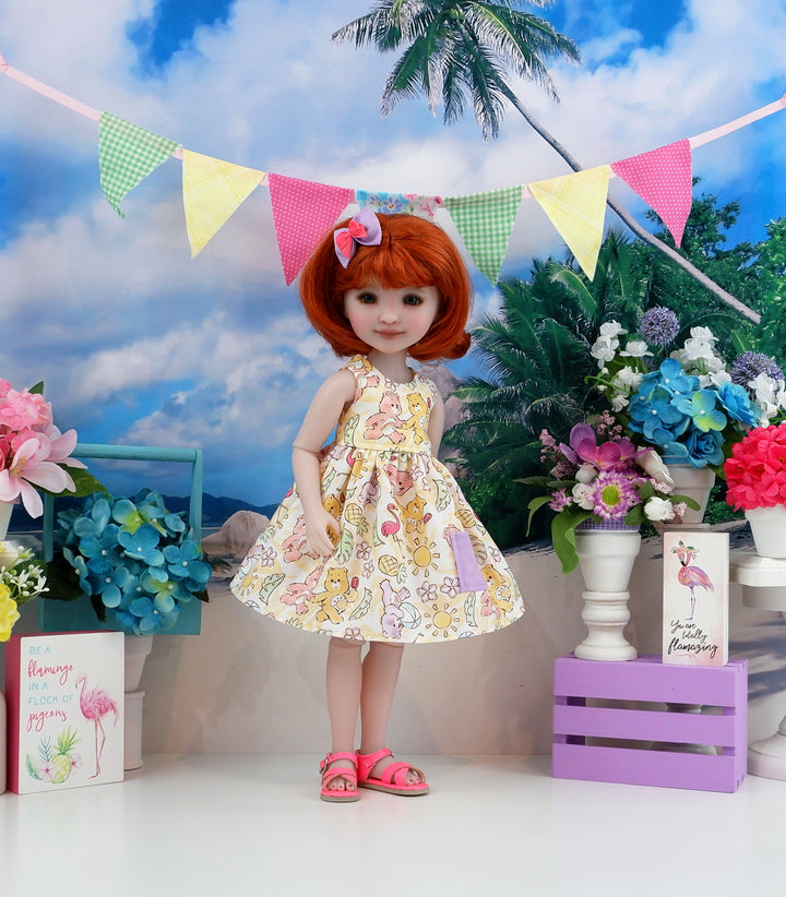 Sunny Day Care Bears - dress with sandals for Ruby Red Fashion Friends doll