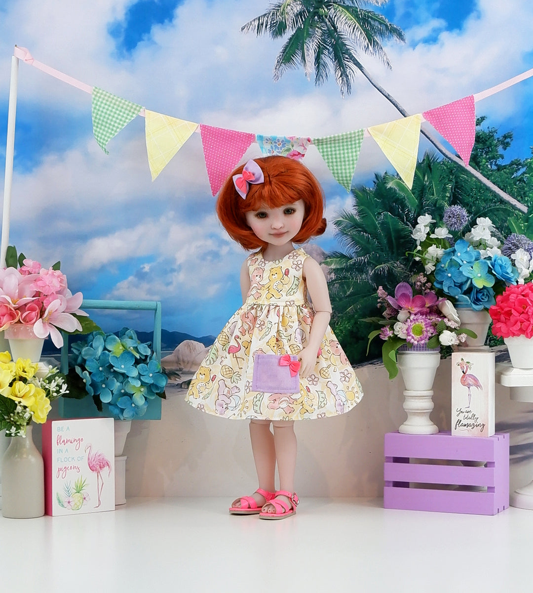 Sunny Day Care Bears - dress with sandals for Ruby Red Fashion Friends doll