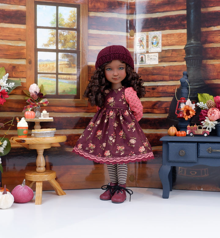 Sunset Roses - dress with boots for Ruby Red Fashion Friends doll