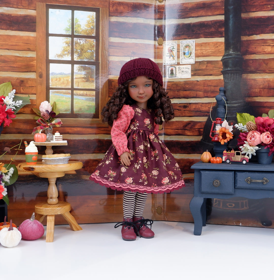 Sunset Roses - dress with boots for Ruby Red Fashion Friends doll