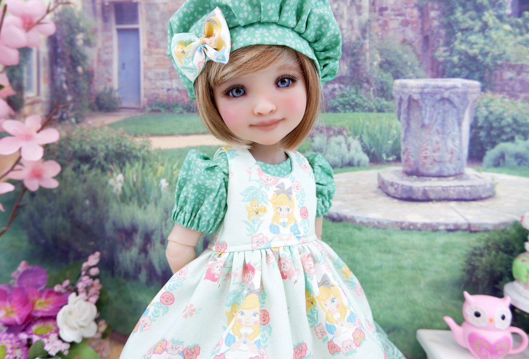 Sweet Alice - dress & pinafore with boots for Ruby Red Fashion Friends doll