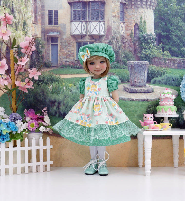 Sweet Alice - dress & pinafore with boots for Ruby Red Fashion Friends doll