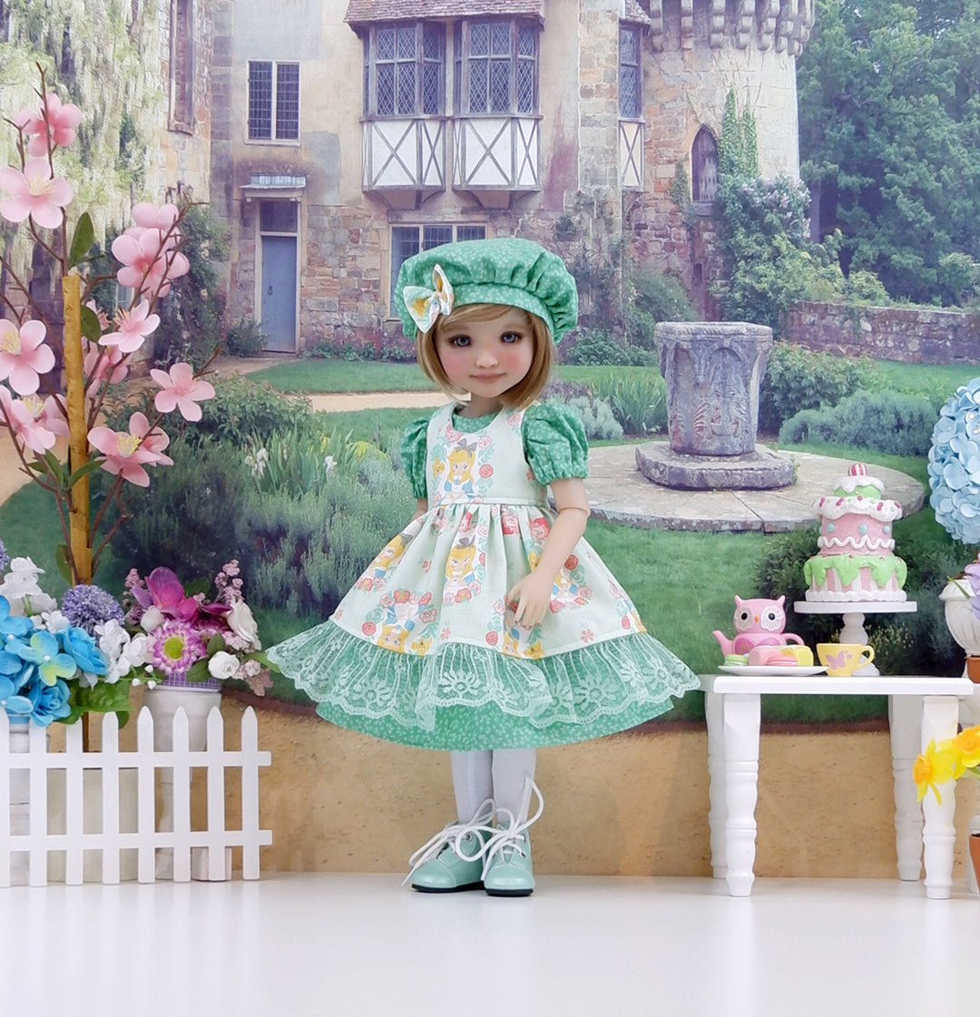 Sweet Alice - dress & pinafore with boots for Ruby Red Fashion Friends doll