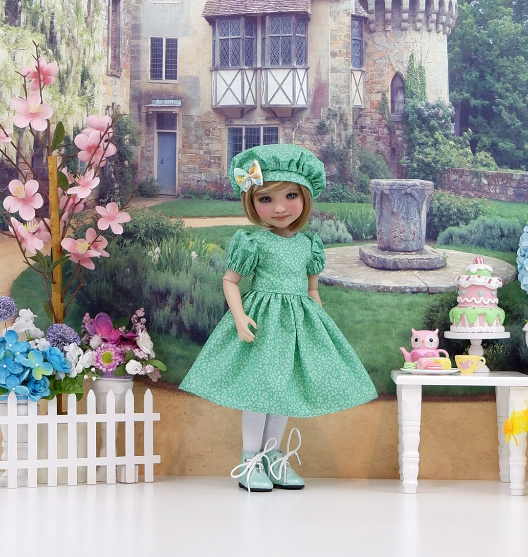 Sweet Alice - dress & pinafore with boots for Ruby Red Fashion Friends doll
