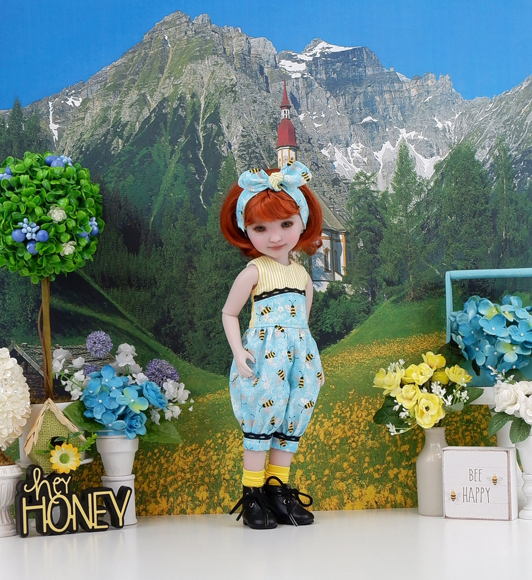 Sweet Bumblebee - romper & boots for Ruby Red Fashion Friends doll