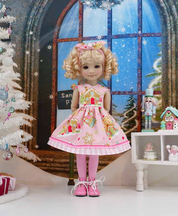 Sweet Gingerbread House - dress with boots for Ruby Red Fashion Friends doll