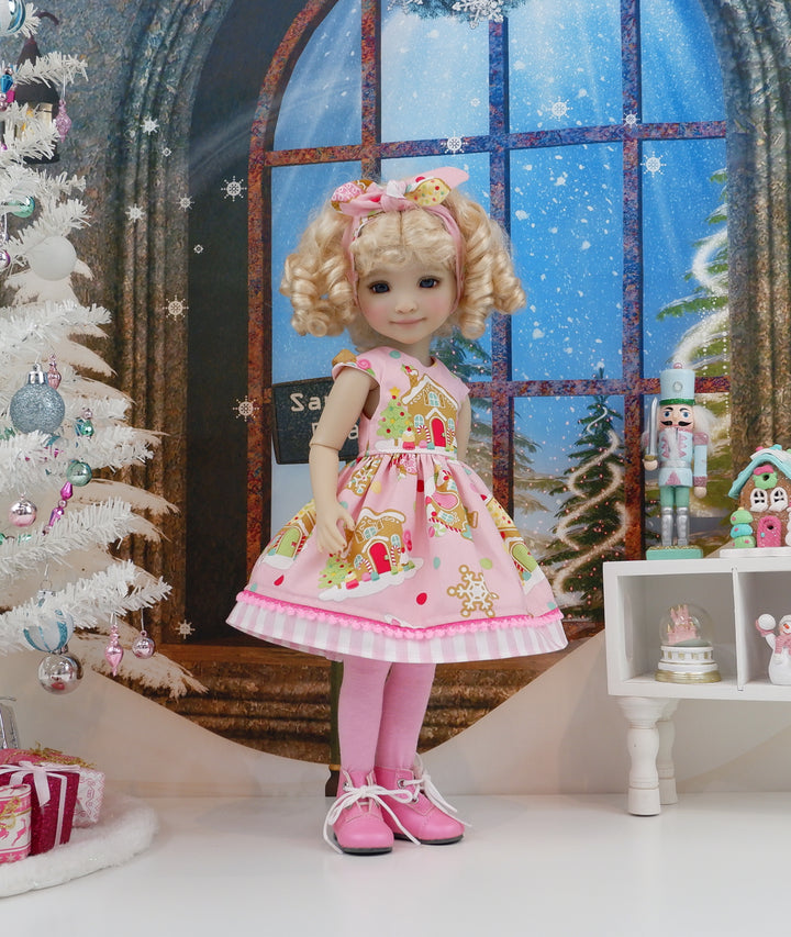 Sweet Gingerbread House - dress with boots for Ruby Red Fashion Friends doll
