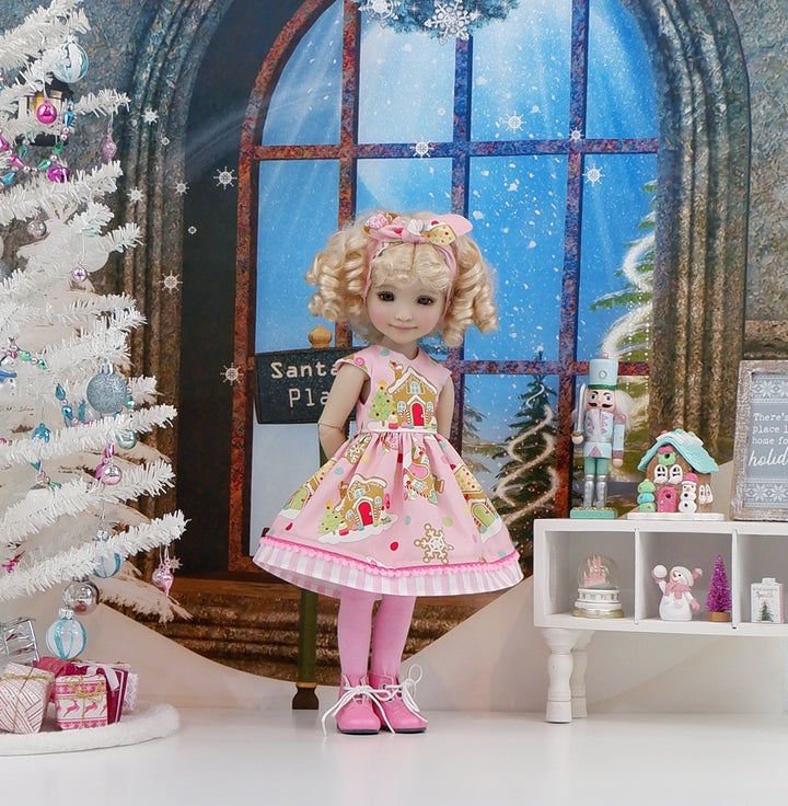 Sweet Gingerbread House - dress with boots for Ruby Red Fashion Friends doll