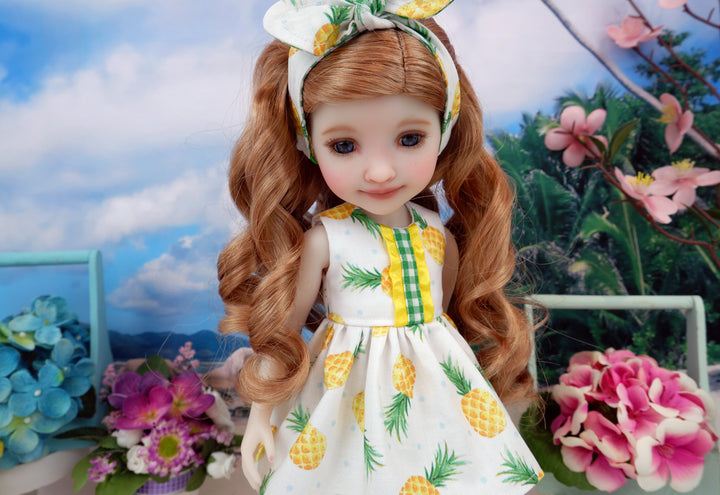 Sweet Pineapple - top & bloomers with shoes for Ruby Red Fashion Friends doll