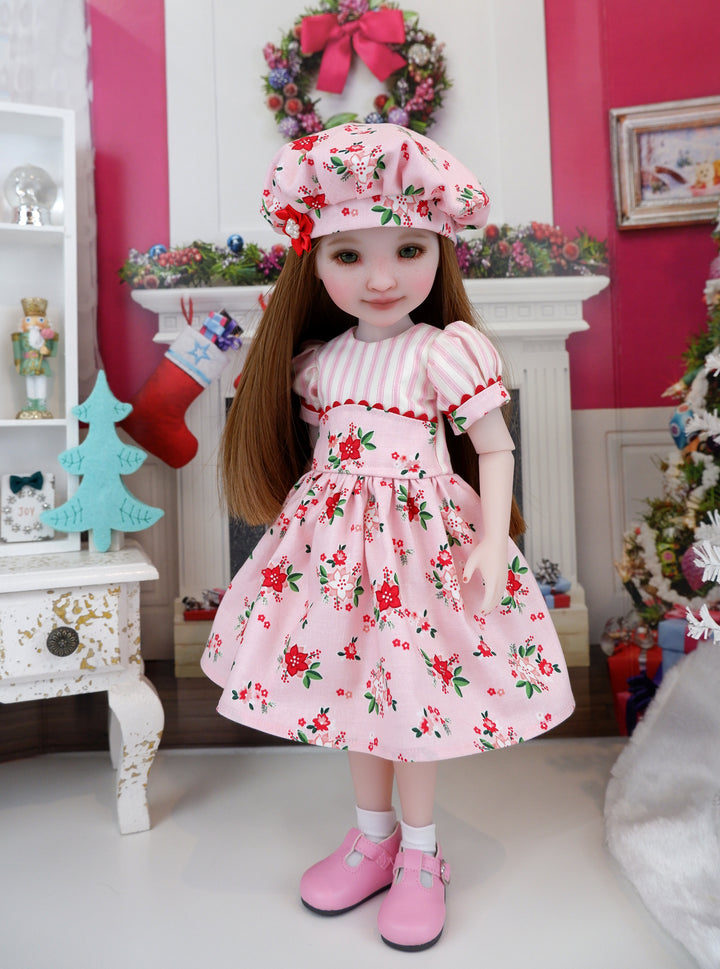 Sweet Poinsettia - dress and shoes for Ruby Red Fashion Friends doll