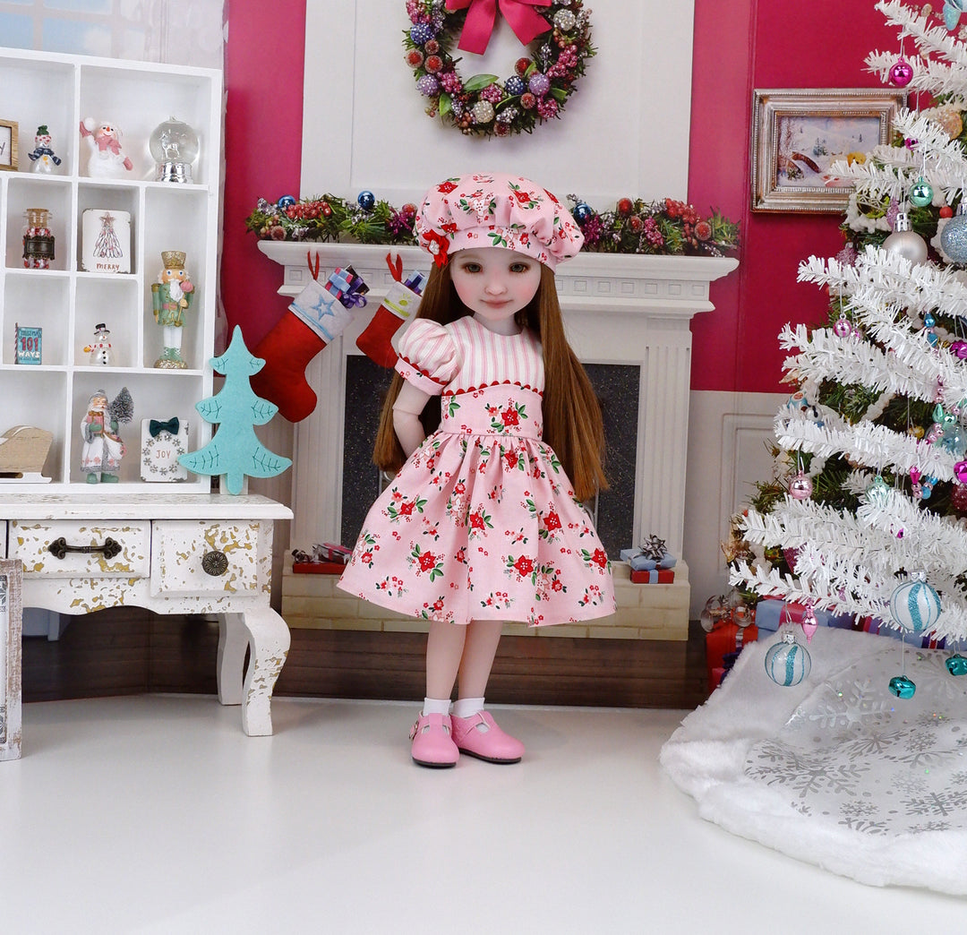 Sweet Poinsettia - dress and shoes for Ruby Red Fashion Friends doll
