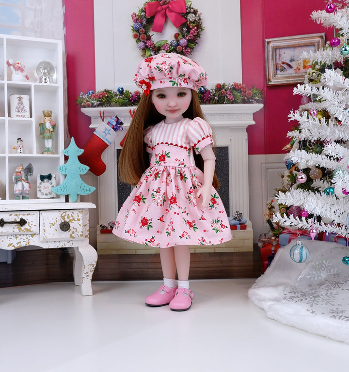 Sweet Poinsettia - dress and shoes for Ruby Red Fashion Friends doll