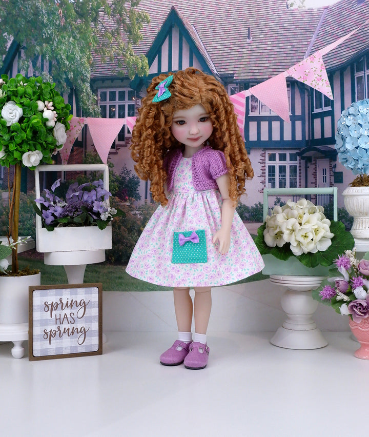 Sweet Rose - dress with sweater and shoes for Ruby Red Fashion Friends doll
