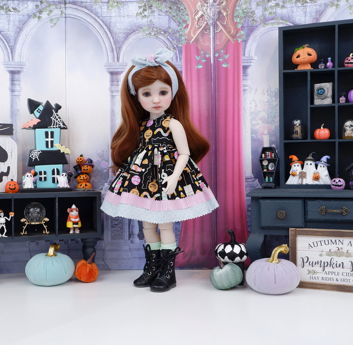 Sweets for Halloween - dress with boots for Ruby Red Fashion Friends doll