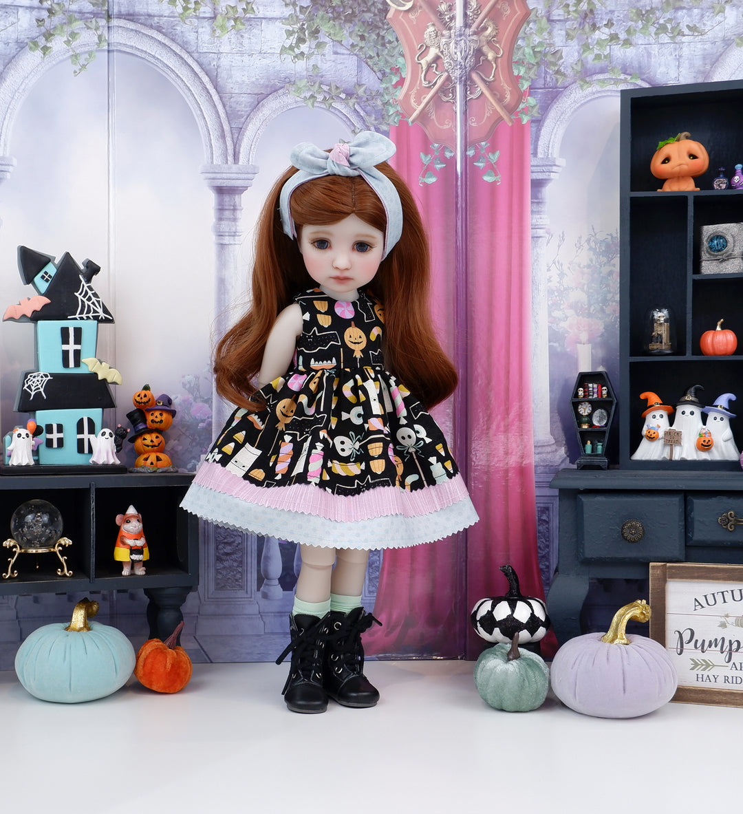 Sweets for Halloween - dress with boots for Ruby Red Fashion Friends doll